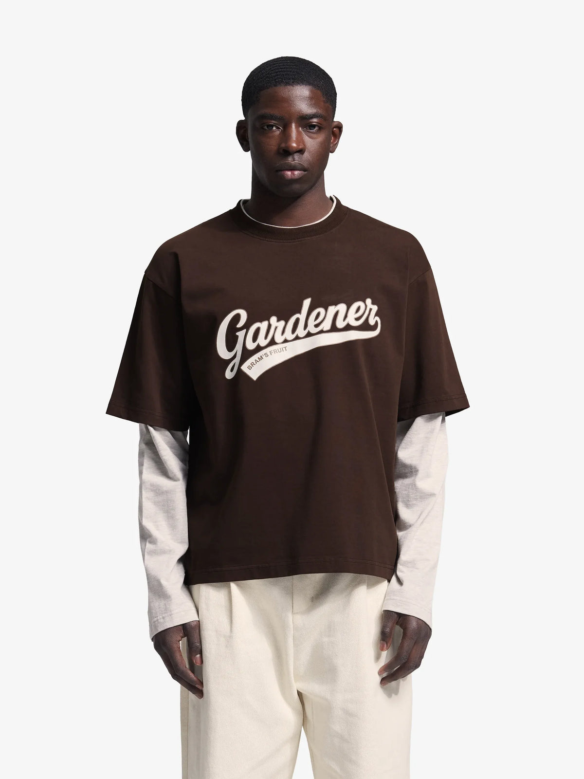 Bram's Fruit: Double Layer T-shirt - Brown