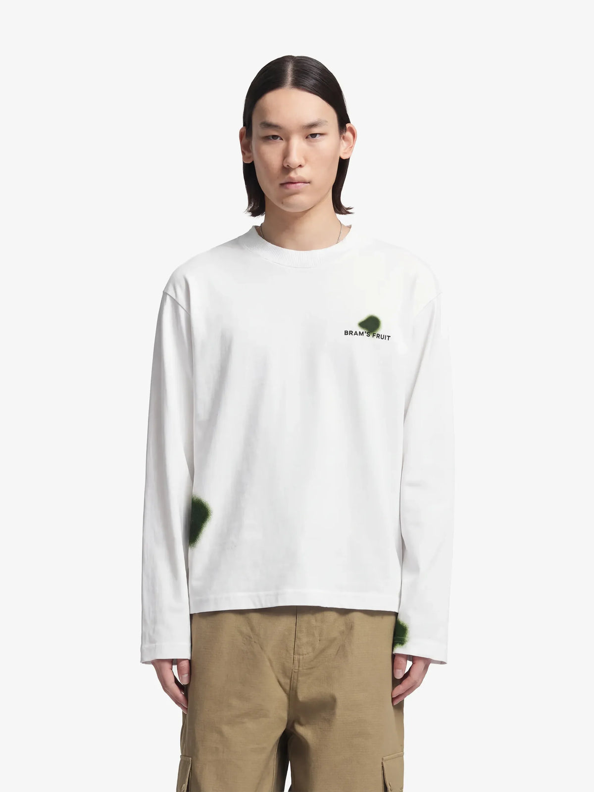 Bram's Fruit: Grass Stain Longsleeve - White
