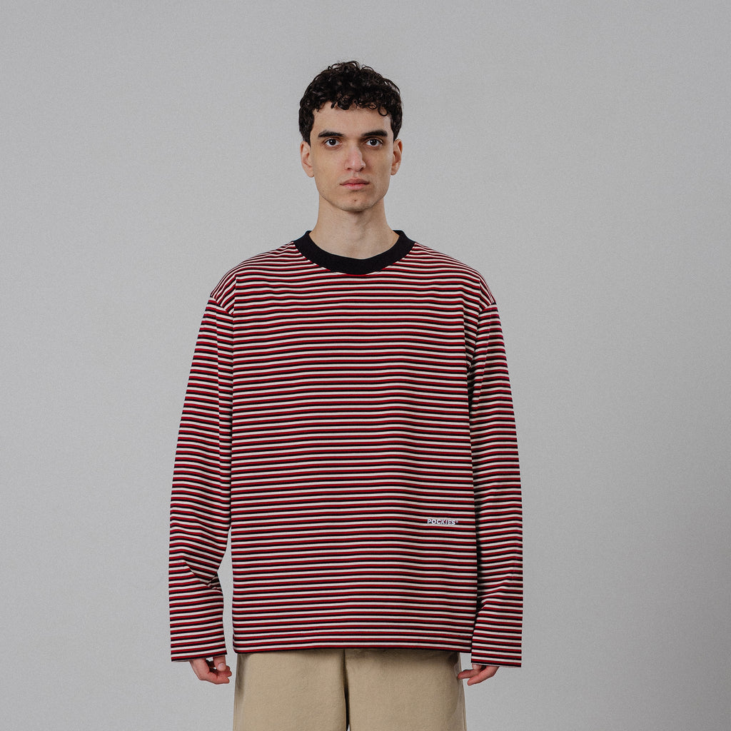 Pockies: Striped Longsleeve - Red