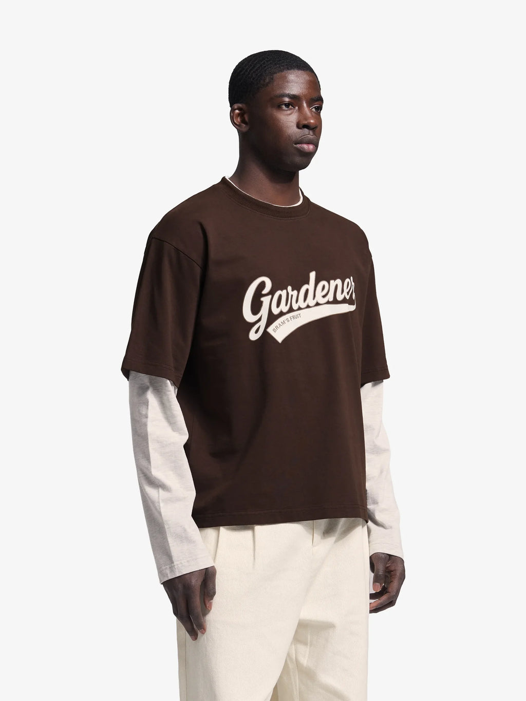 Bram's Fruit: Double Layer T-shirt - Brown