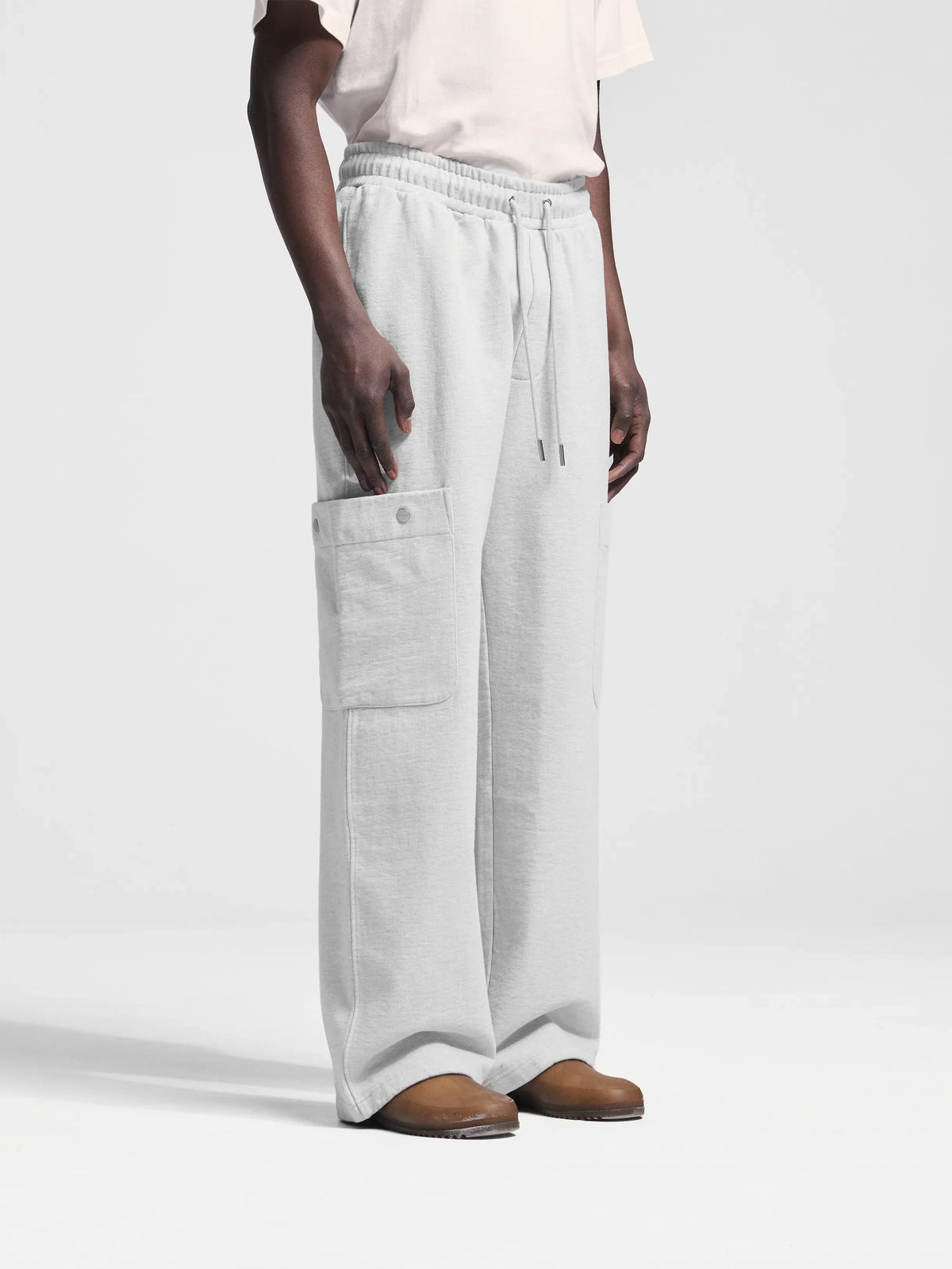 Bram's Fruit: Side Pocket Sweat Trouser - Natural Melange