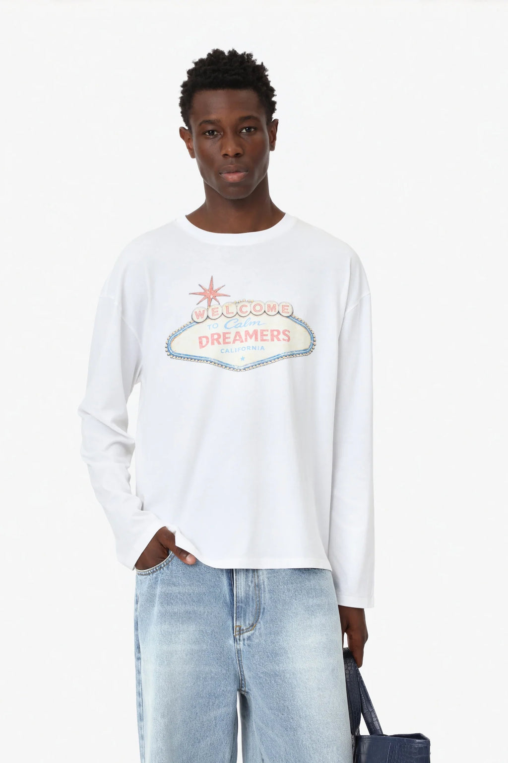 CALM: Welcome Longsleeve - White