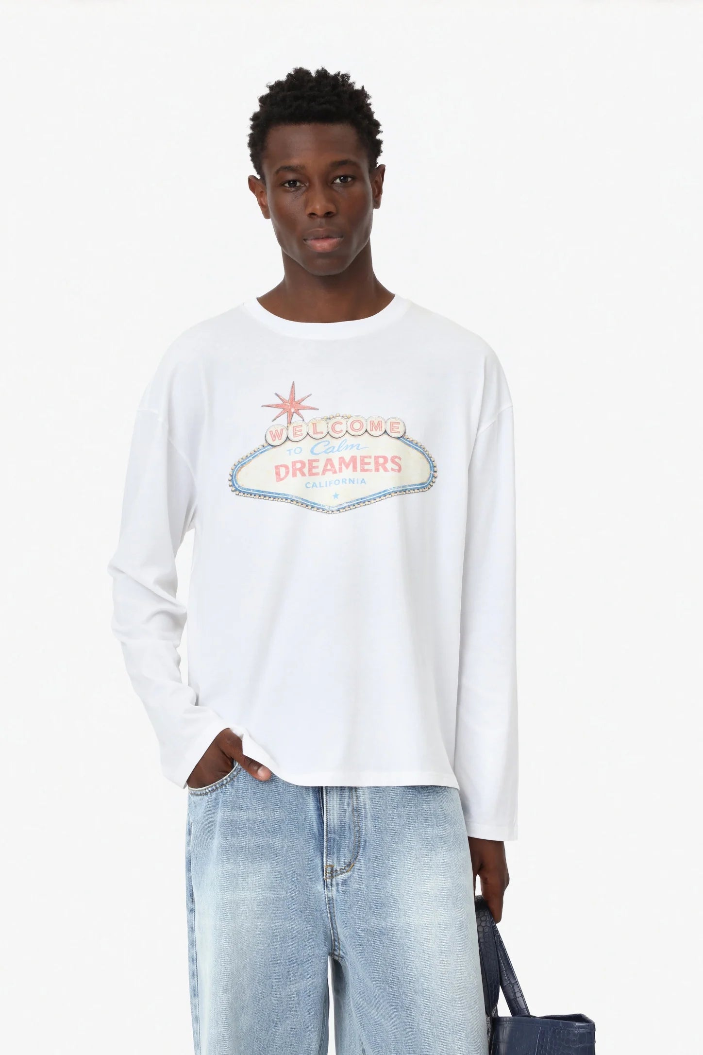 CALM: Welcome Longsleeve - White