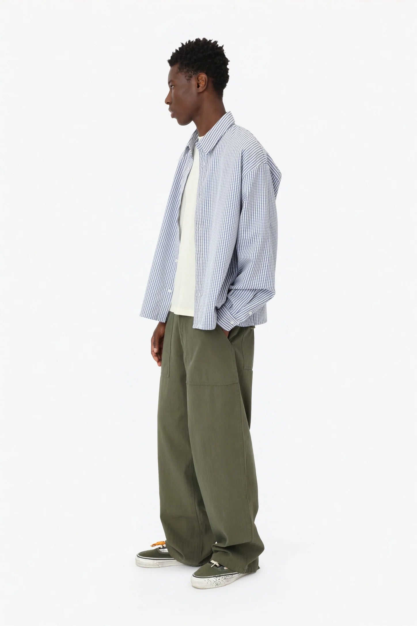 CALM: Hollywood Striped Shirt - Blue/White
