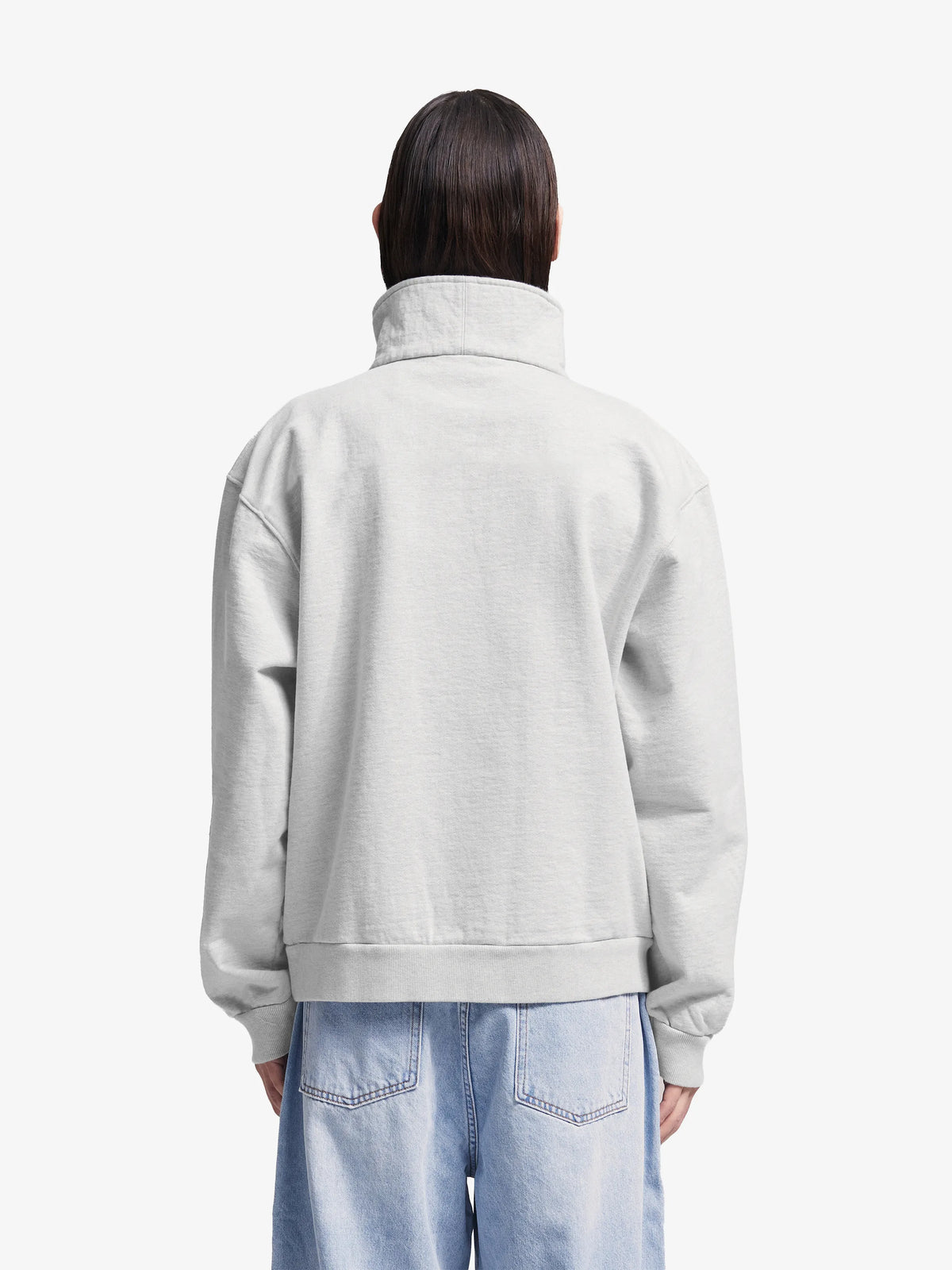 Bram's Fruit: Script Logo Quarter Zip - Beige