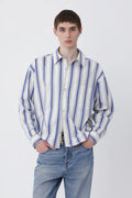 Won Hundred: Maza Panel Shirt - White/Blue