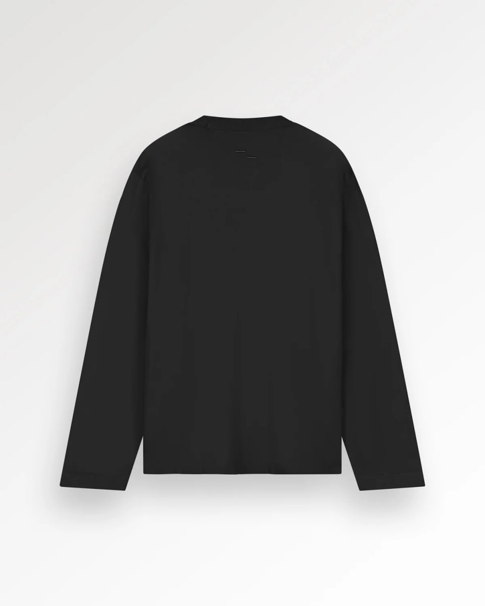 Filling Pieces: Longsleeve Boxy Embroidered - Vintage Black