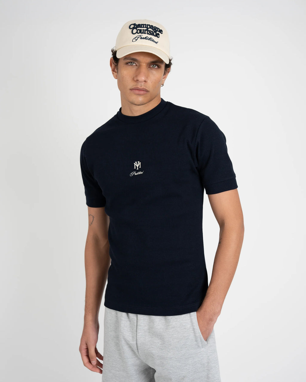 Prohibited: Outline Slim Tee Deep Blue