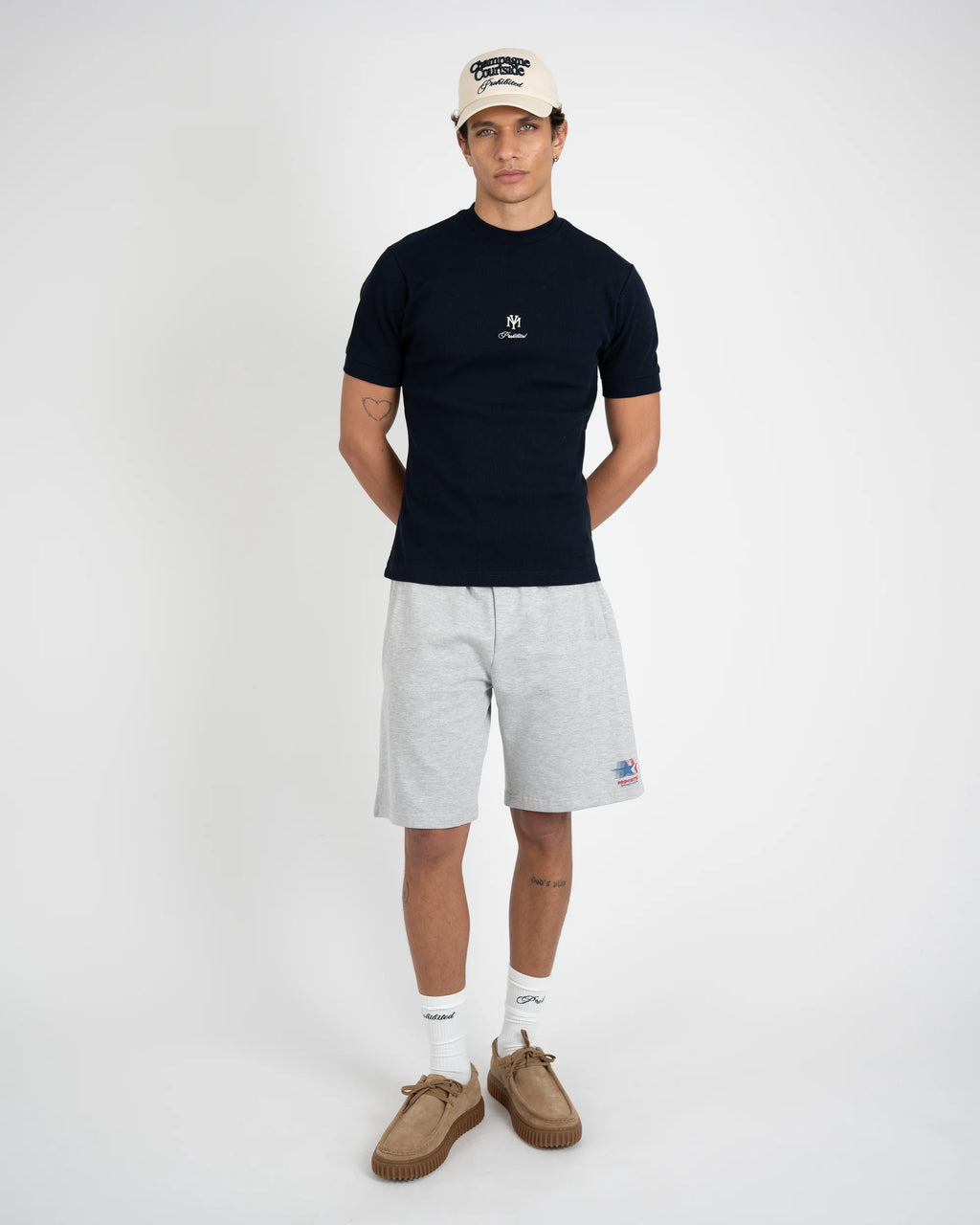 Prohibited: Outline Slim Tee Deep Blue