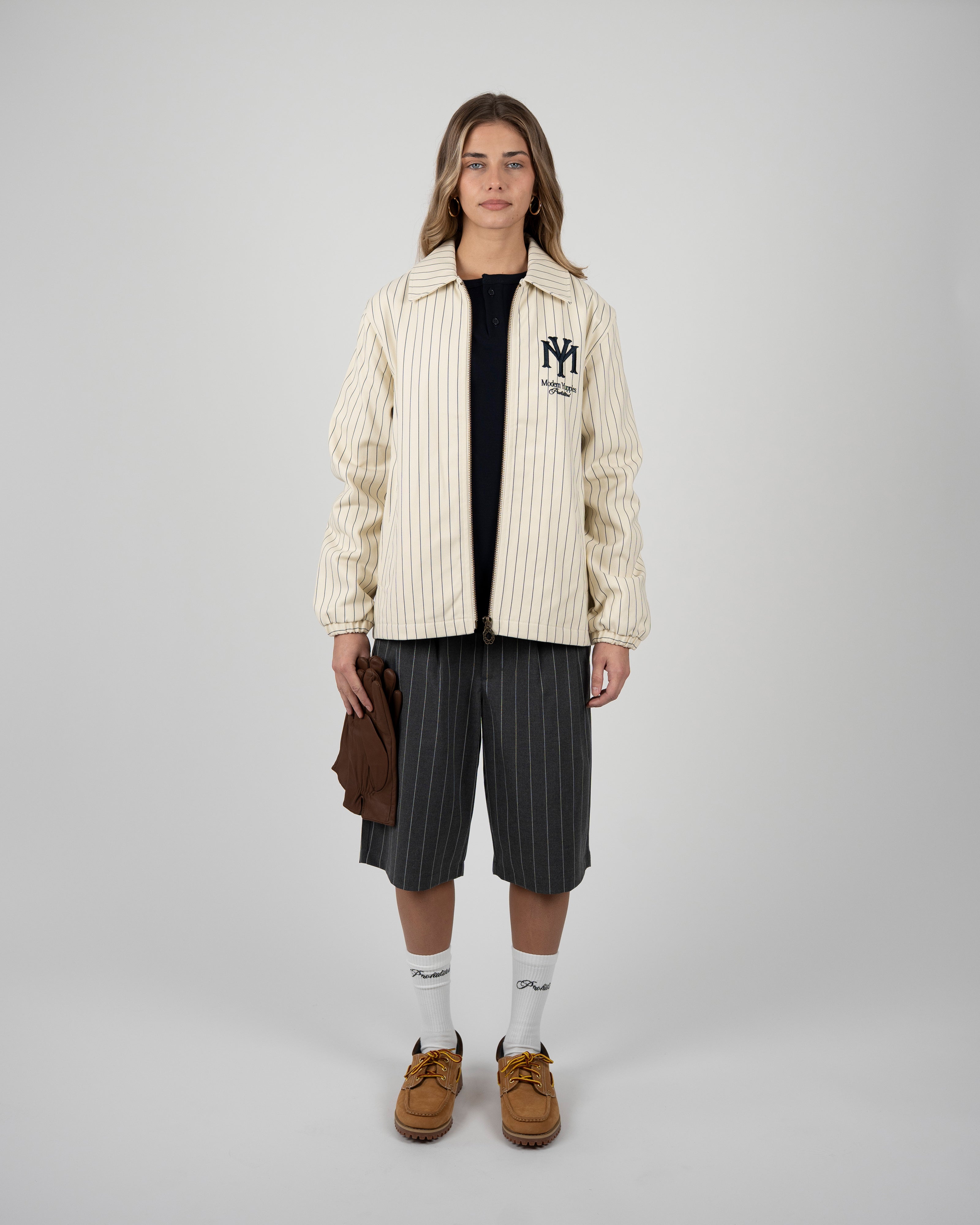 Prohibited: Belmont Jacket Pinstripe Cream