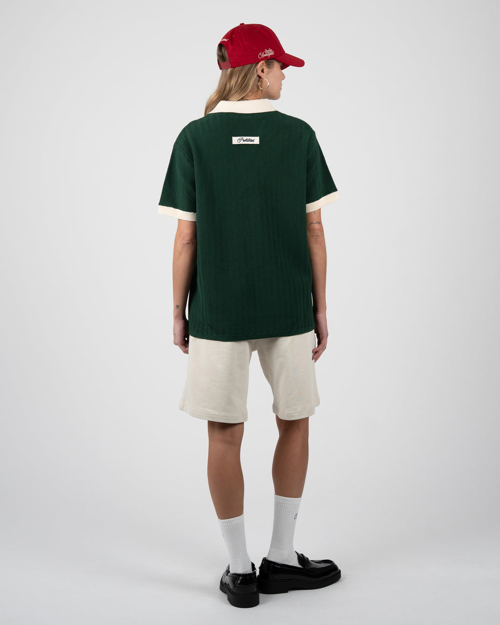 Prohibited: Off Season Knit Polo Dark Green