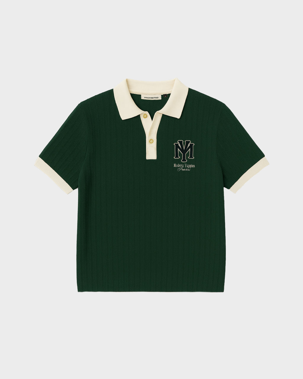 Prohibited: Off Season Knit Polo Dark Green