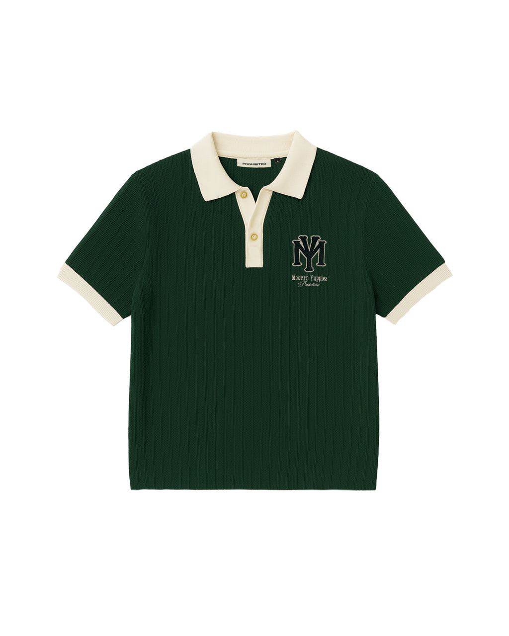 Prohibited: Off Season Knit Polo Dark Green