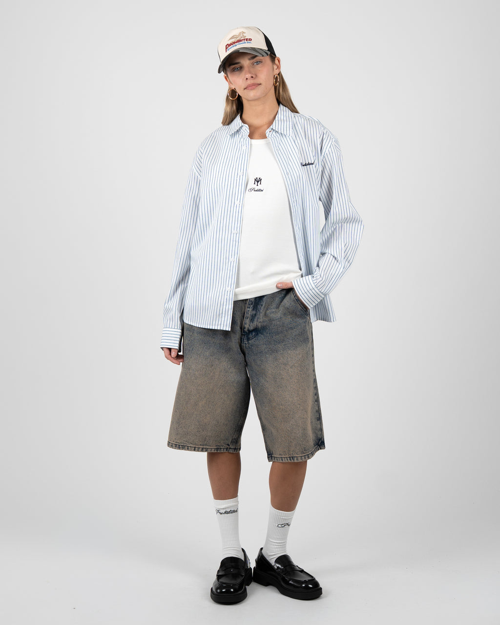 Prohibited: Off Shore Jorts Faded Blue