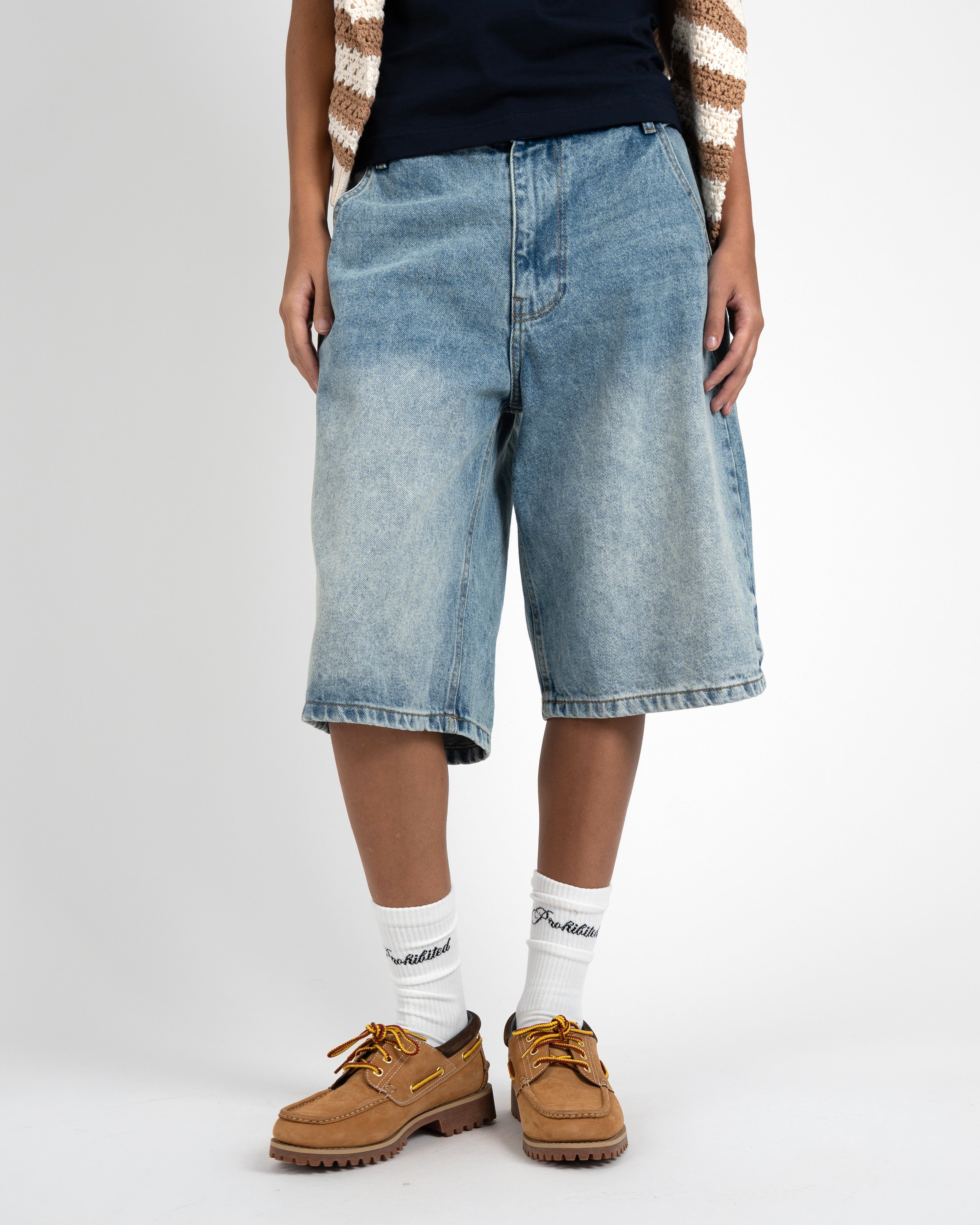 Prohibited: Off Shore Jorts Light Blue