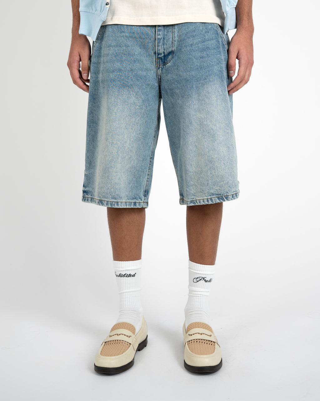 Prohibited: Off Shore Jorts Light Blue