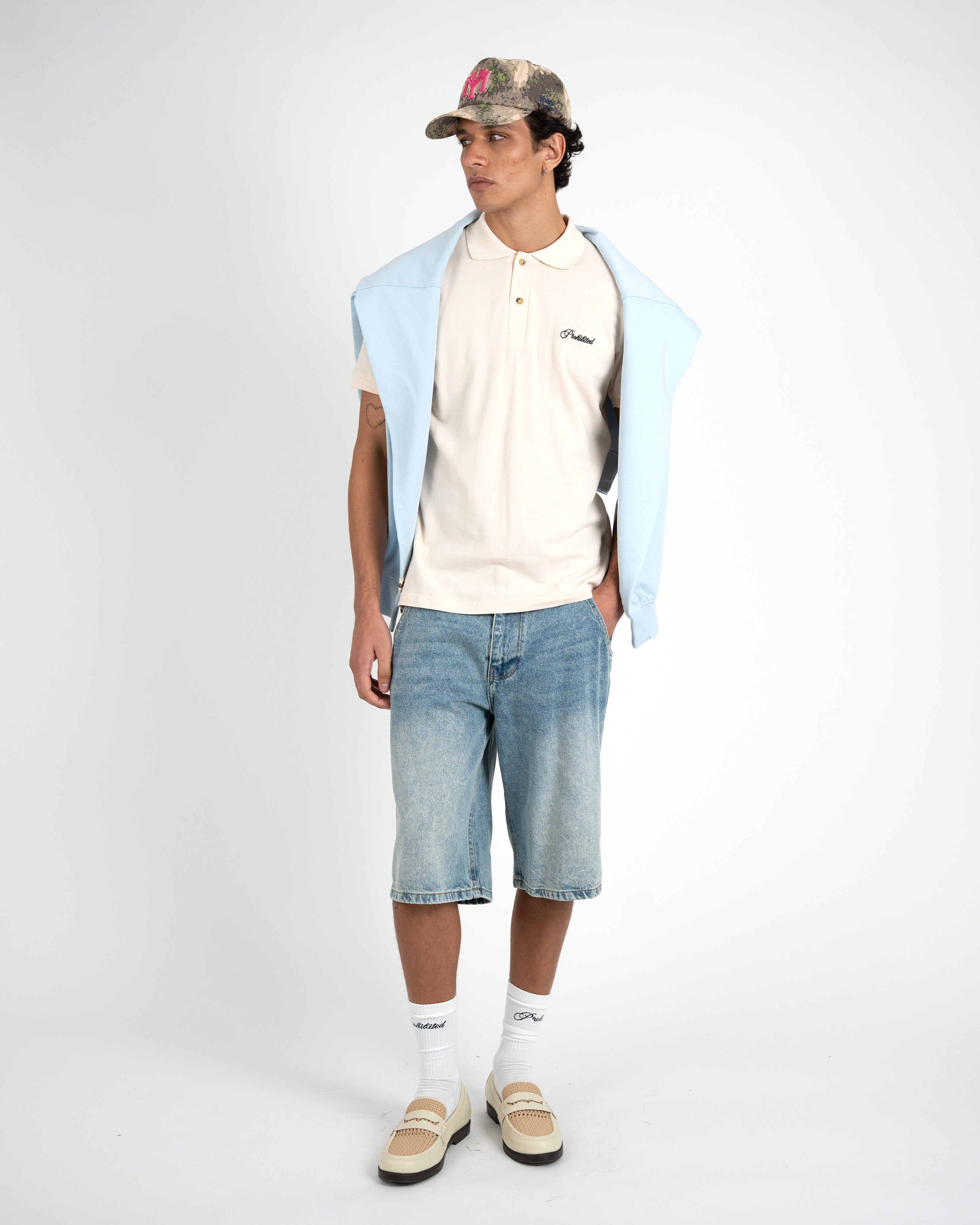 Prohibited: Off Shore Jorts Light Blue