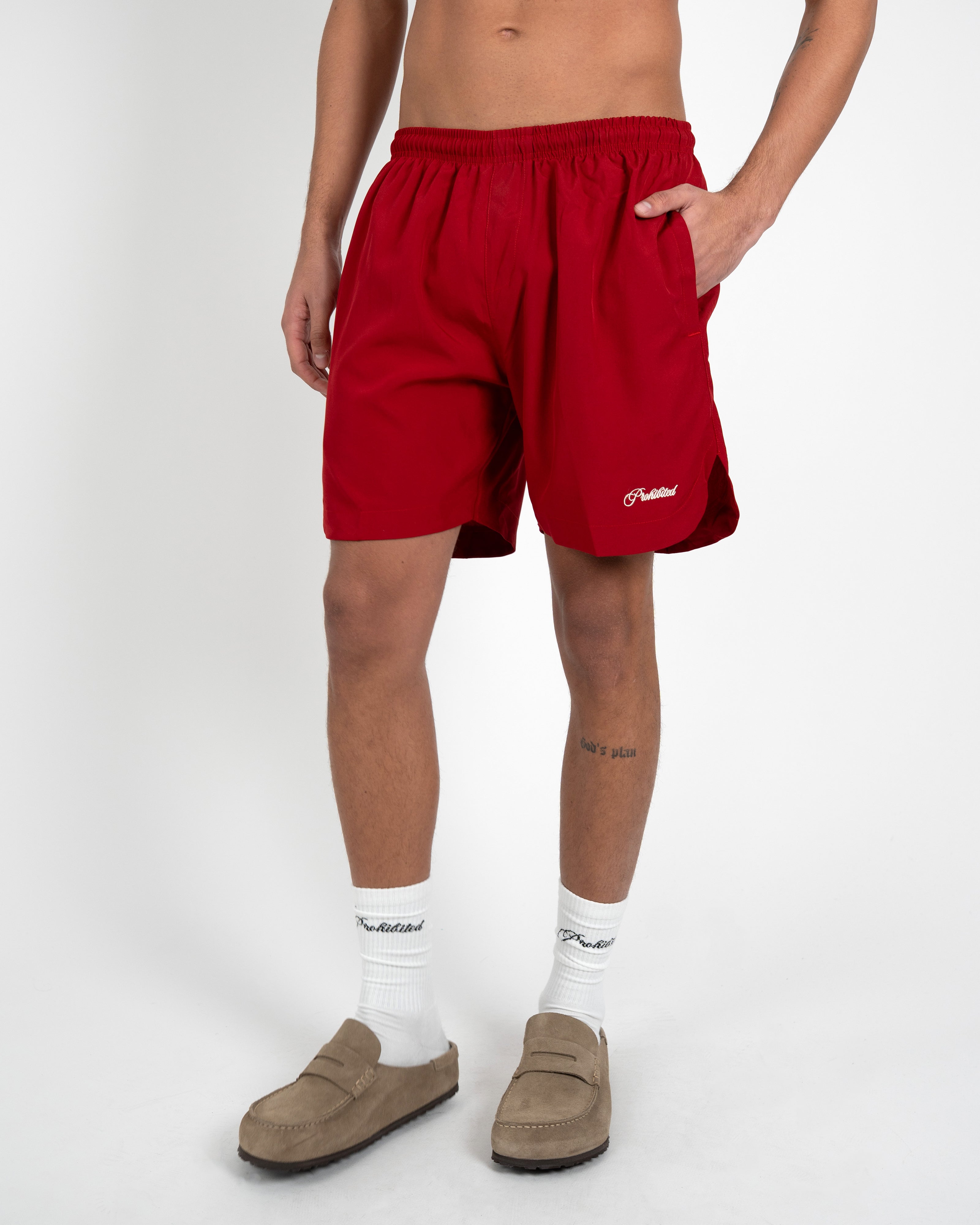 Prohibited: Poolside Swimshort Red