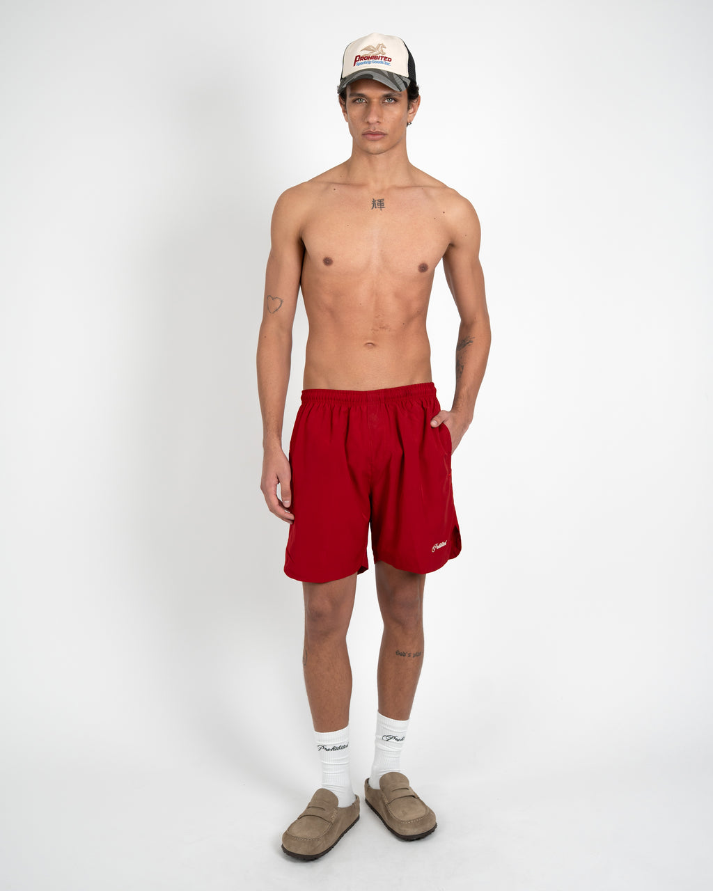 Prohibited: Poolside Swimshort Red