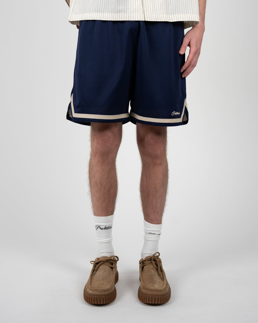 Prohibited: Mesh Basketball Shorts Navy