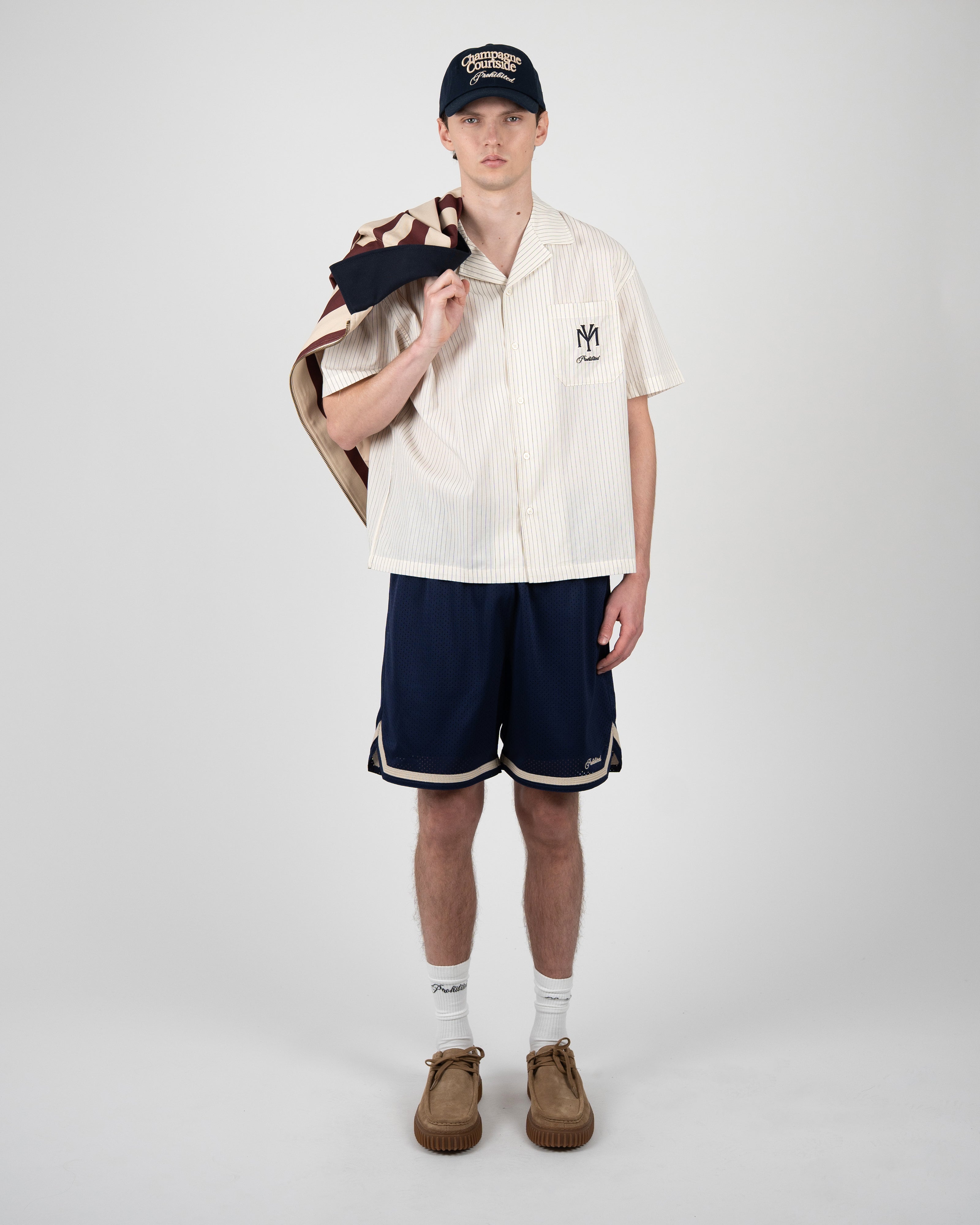 Prohibited: Mesh Basketball Shorts Navy
