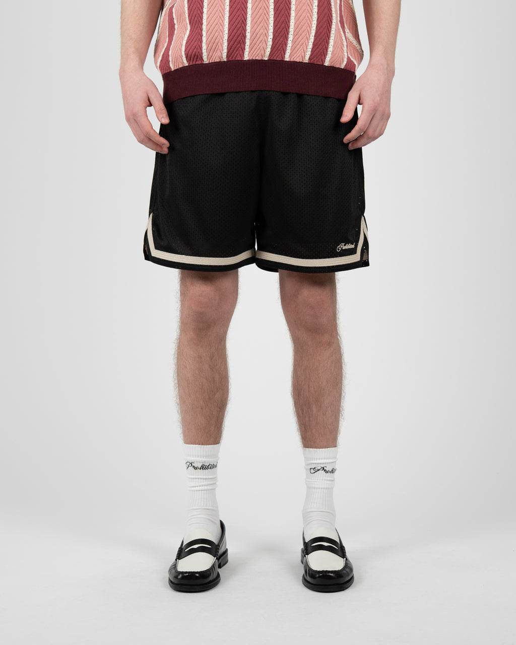 Prohibited: Mesh Basketball Shorts Black