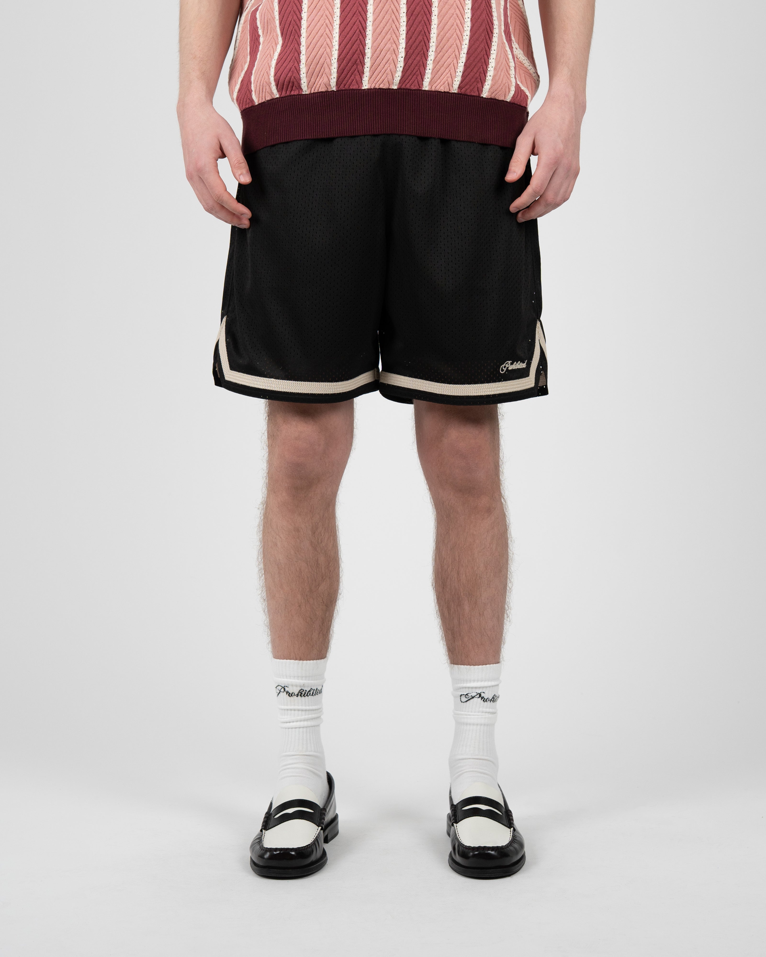 Prohibited: Mesh Basketball Shorts Black