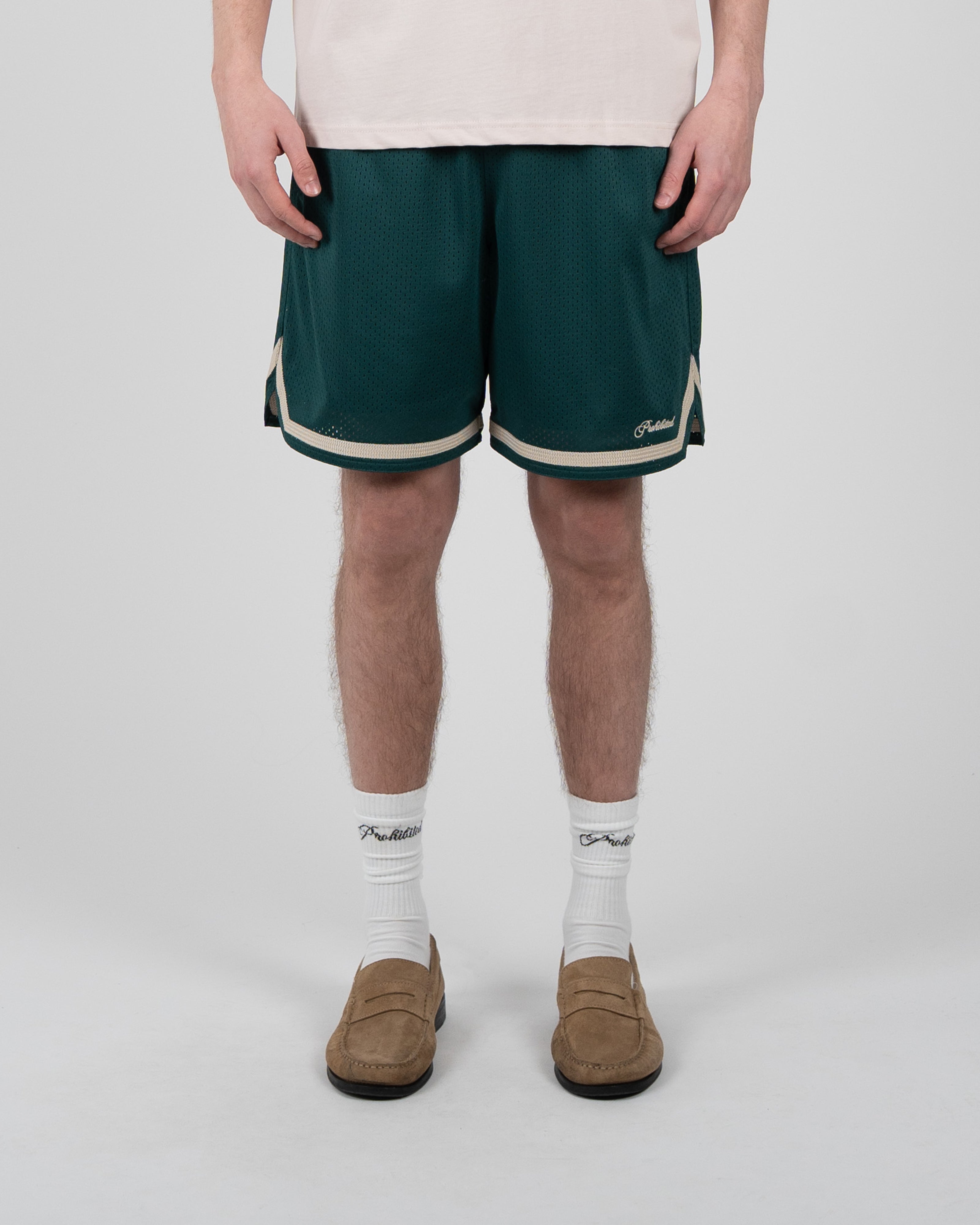 Prohibited: Mesh Basketball Shorts Green
