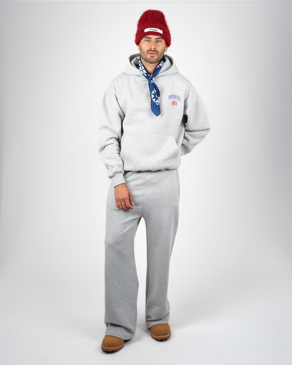 Prohibited: Campus Loose Jogger - Grey Melange