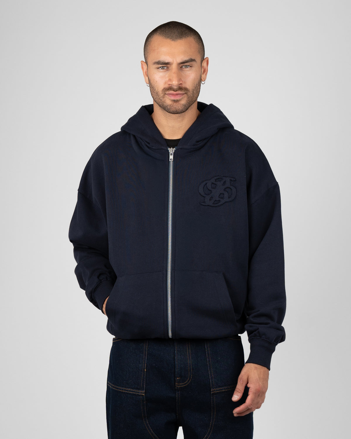 Prohibited: College Days Zip-Hoodie - Deep Blue