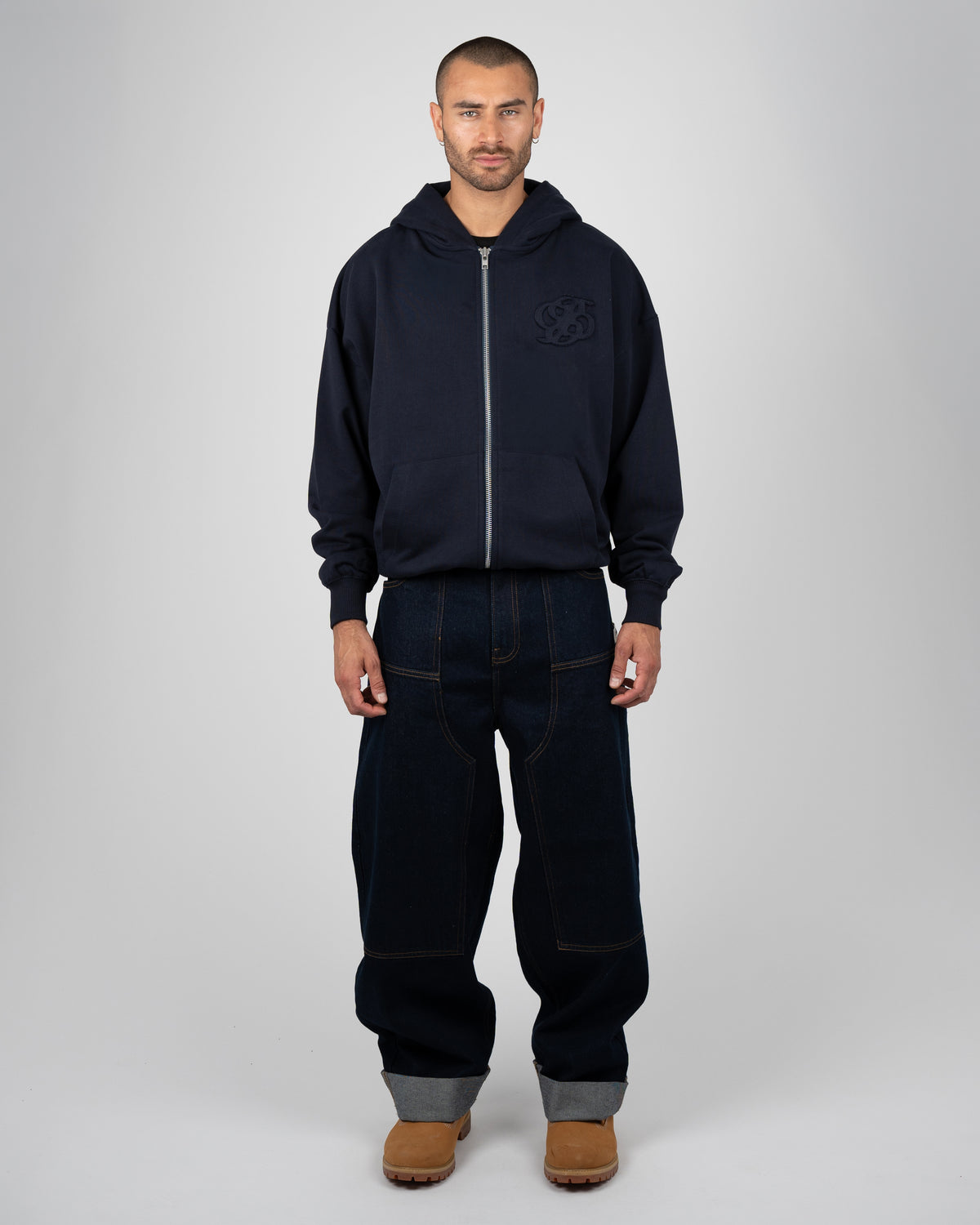 Prohibited: College Days Zip-Hoodie - Deep Blue