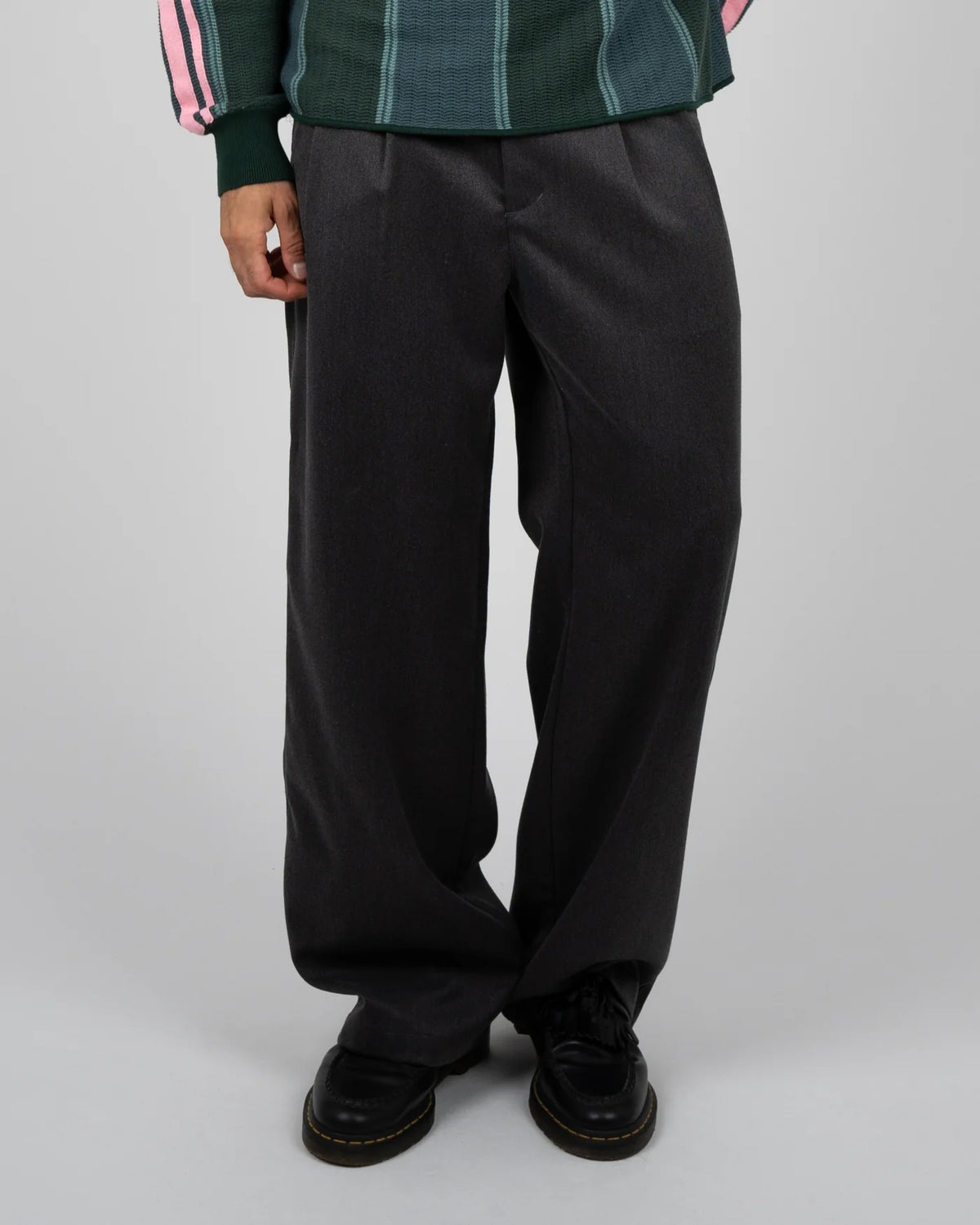 Prohibited: Heritage Pleated Pants - Dark Grey