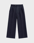 Prohibited: Revival Pinstripe Pleated Pants - Blueish Grey