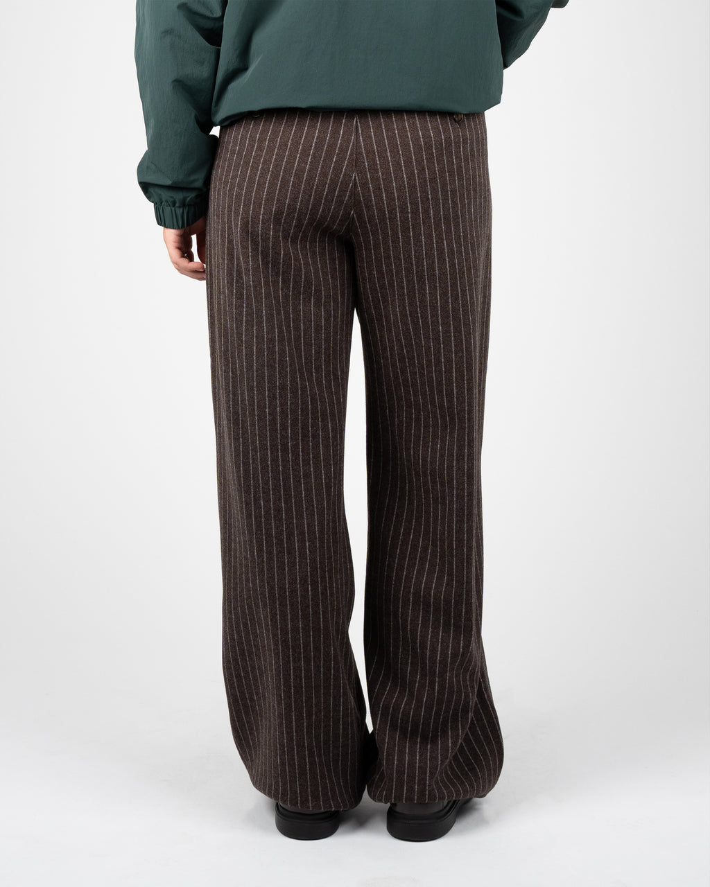 Prohibited: Revival Pinstripe Pleated Pants - Brown
