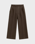 Prohibited: Revival Pinstripe Pleated Pants - Brown