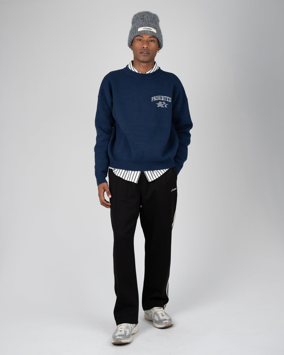 Prohibited: Avantgard Knit Sweater - Navy