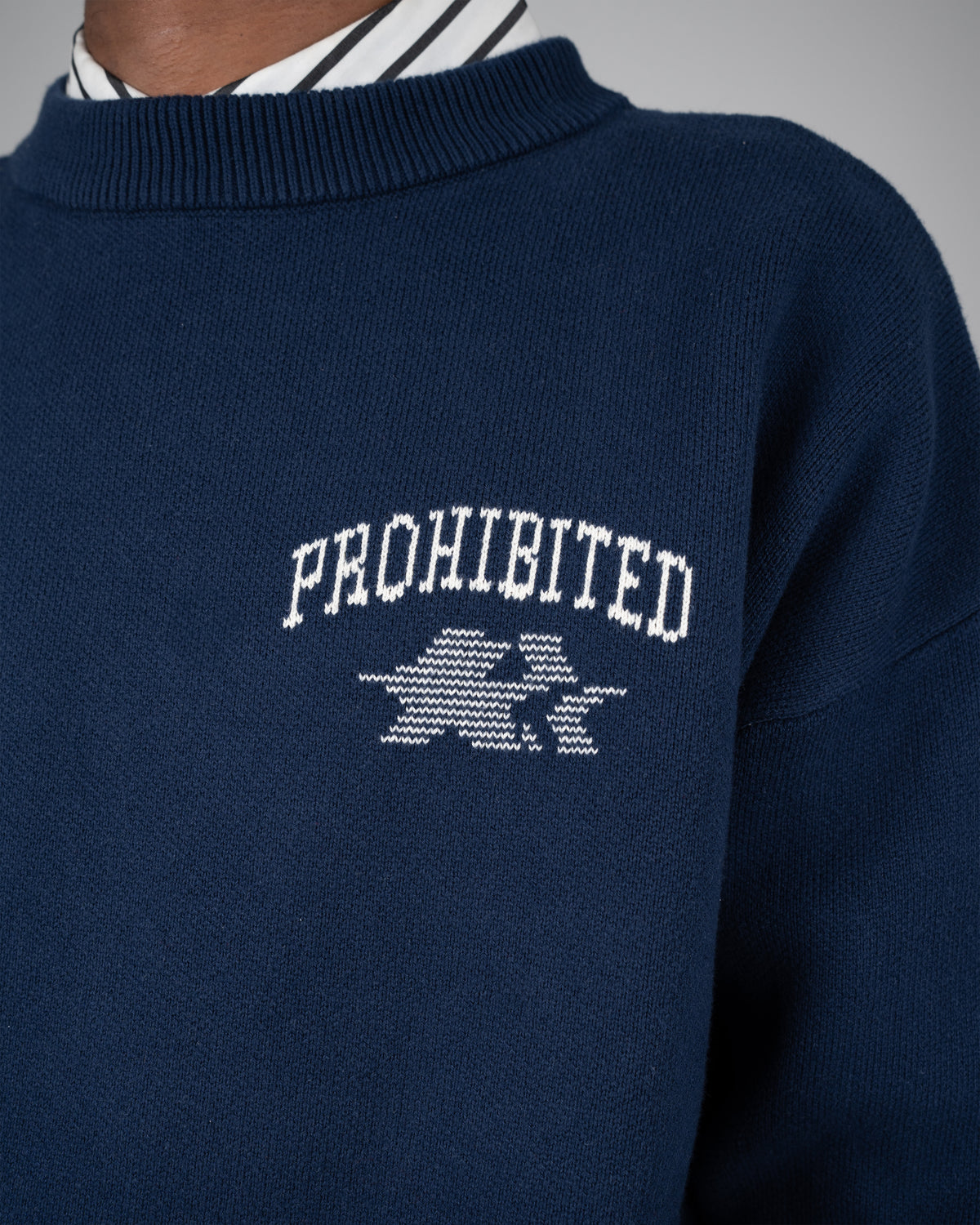 Prohibited: Avantgard Knit Sweater - Navy