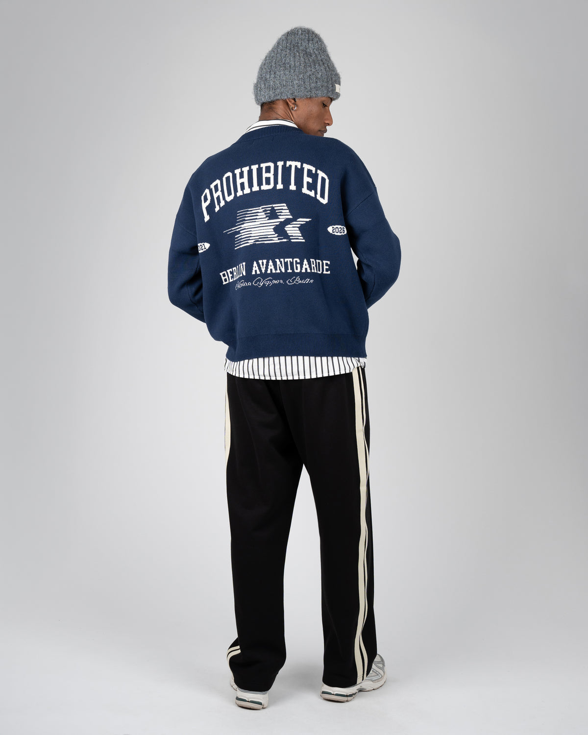 Prohibited: Avantgard Knit Sweater - Navy