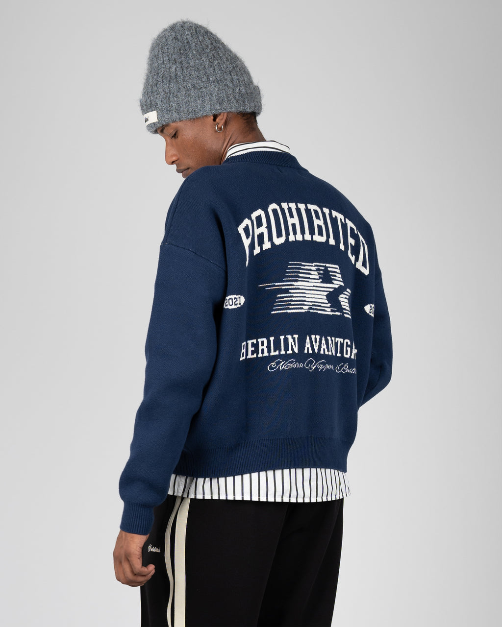 Prohibited: Avantgard Knit Sweater - Navy
