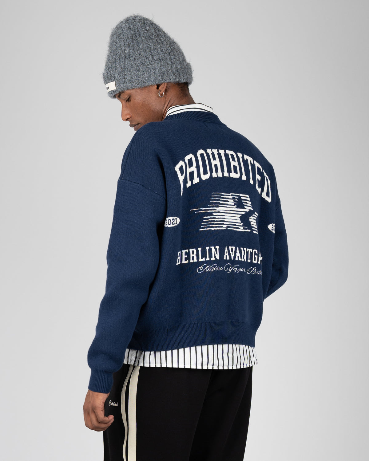 Prohibited: Avantgard Knit Sweater - Navy