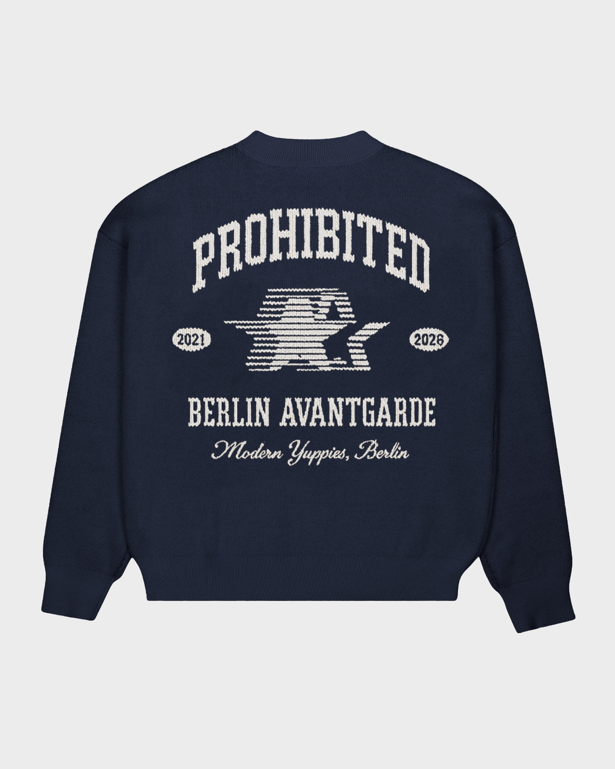 Prohibited: Avantgard Knit Sweater - Navy