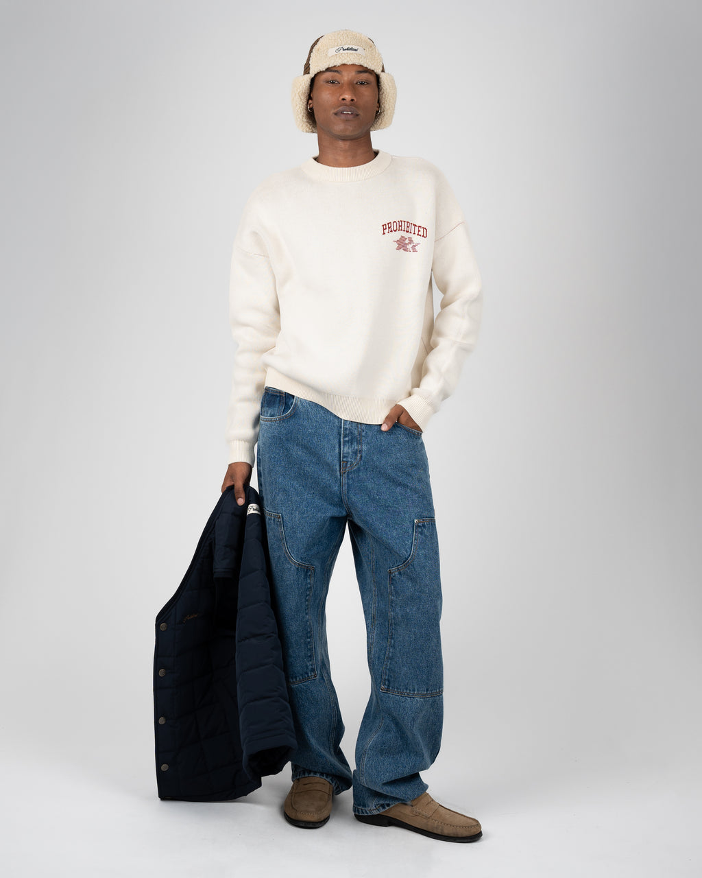 Prohibited: Avantgard Knit Sweater - Cream