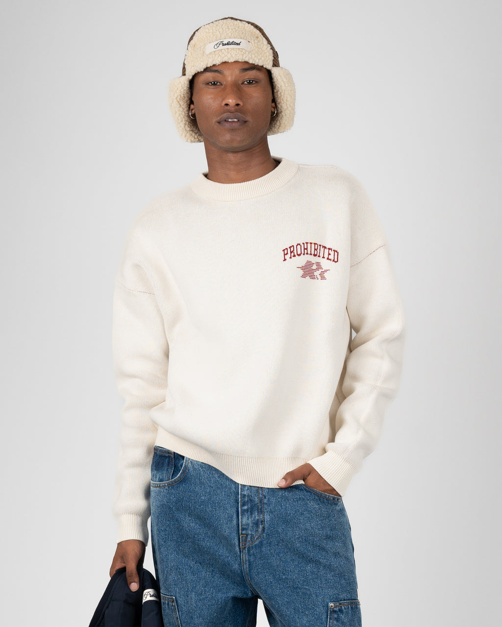 Prohibited: Avantgard Knit Sweater - Cream