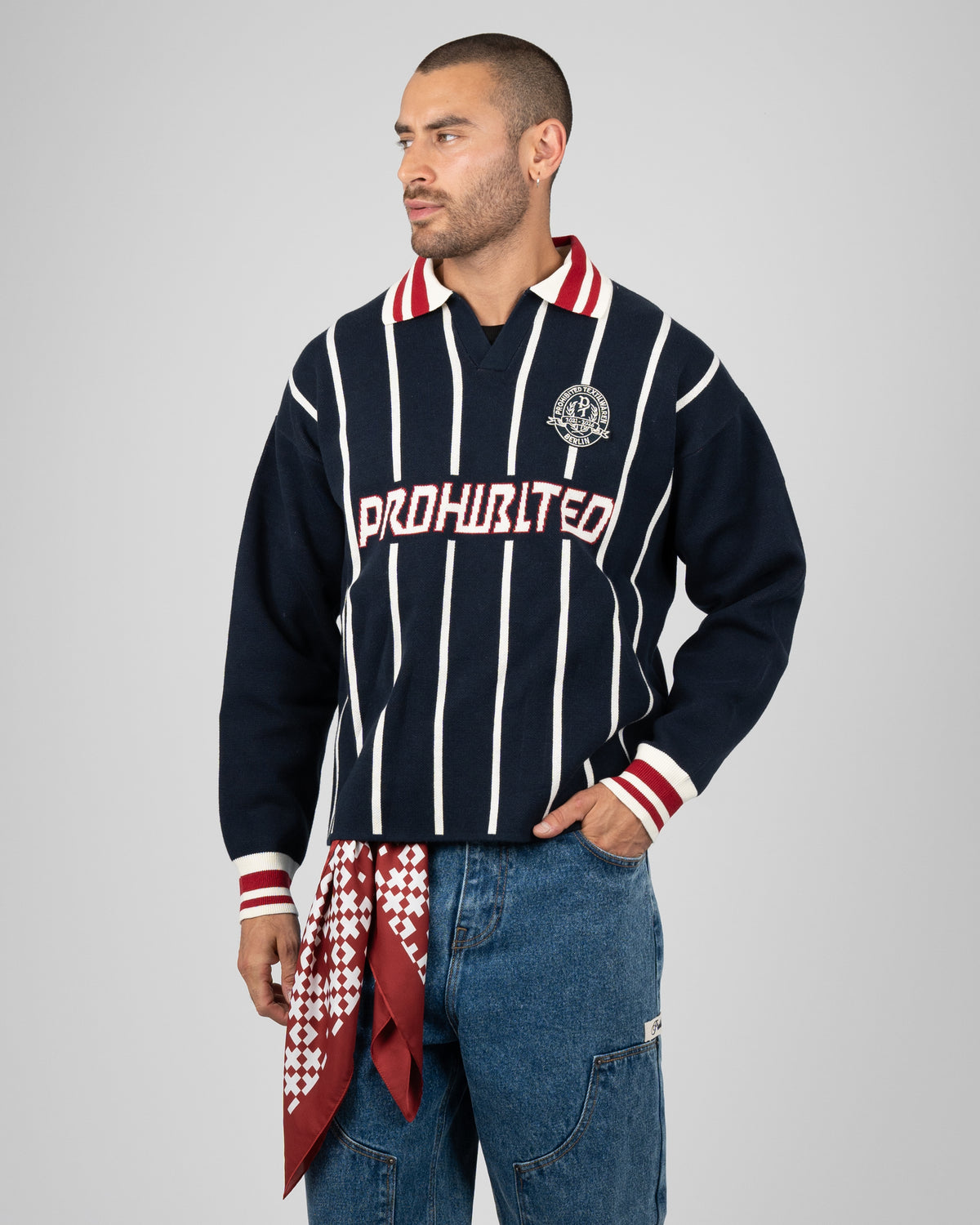 Prohibited: Field Numbers Knit Trikot - Navy
