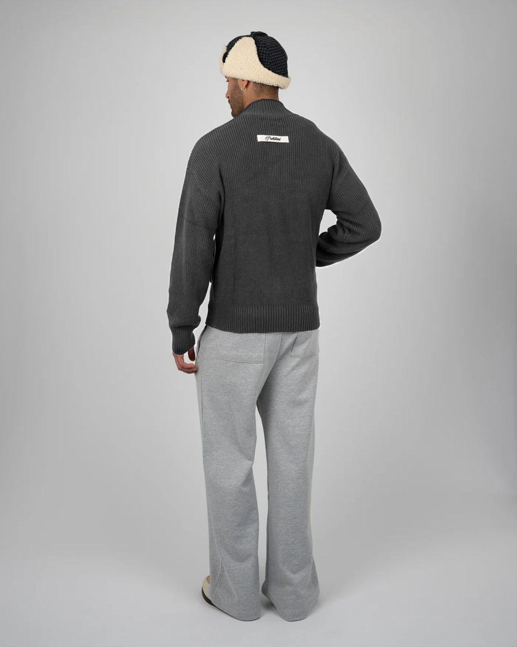 Prohibited: Campus Knit Jacket - Dark Grey