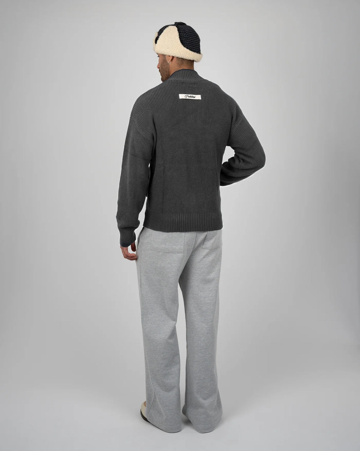 Prohibited: Campus Knit Jacket - Dark Grey