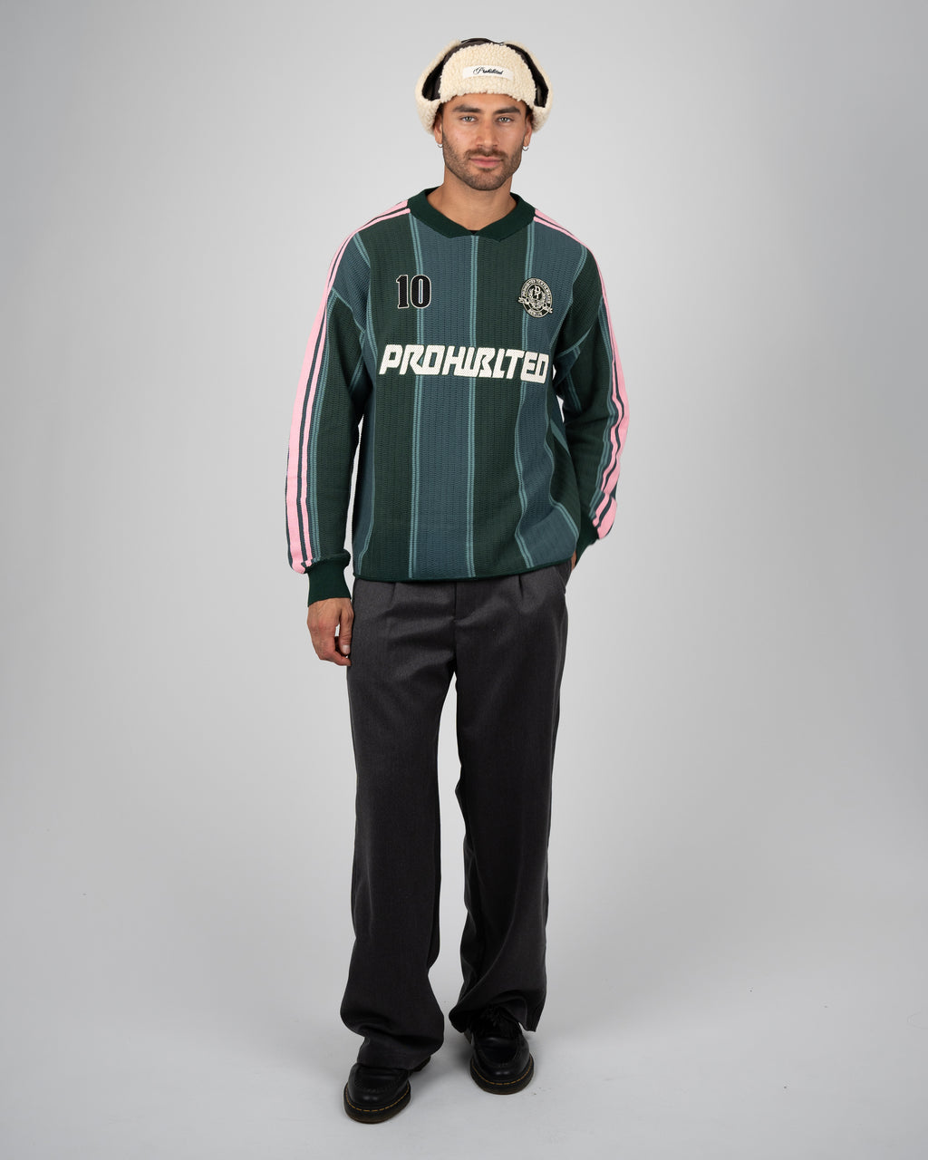 Prohibited: Striped Team Knit Trikot - Green