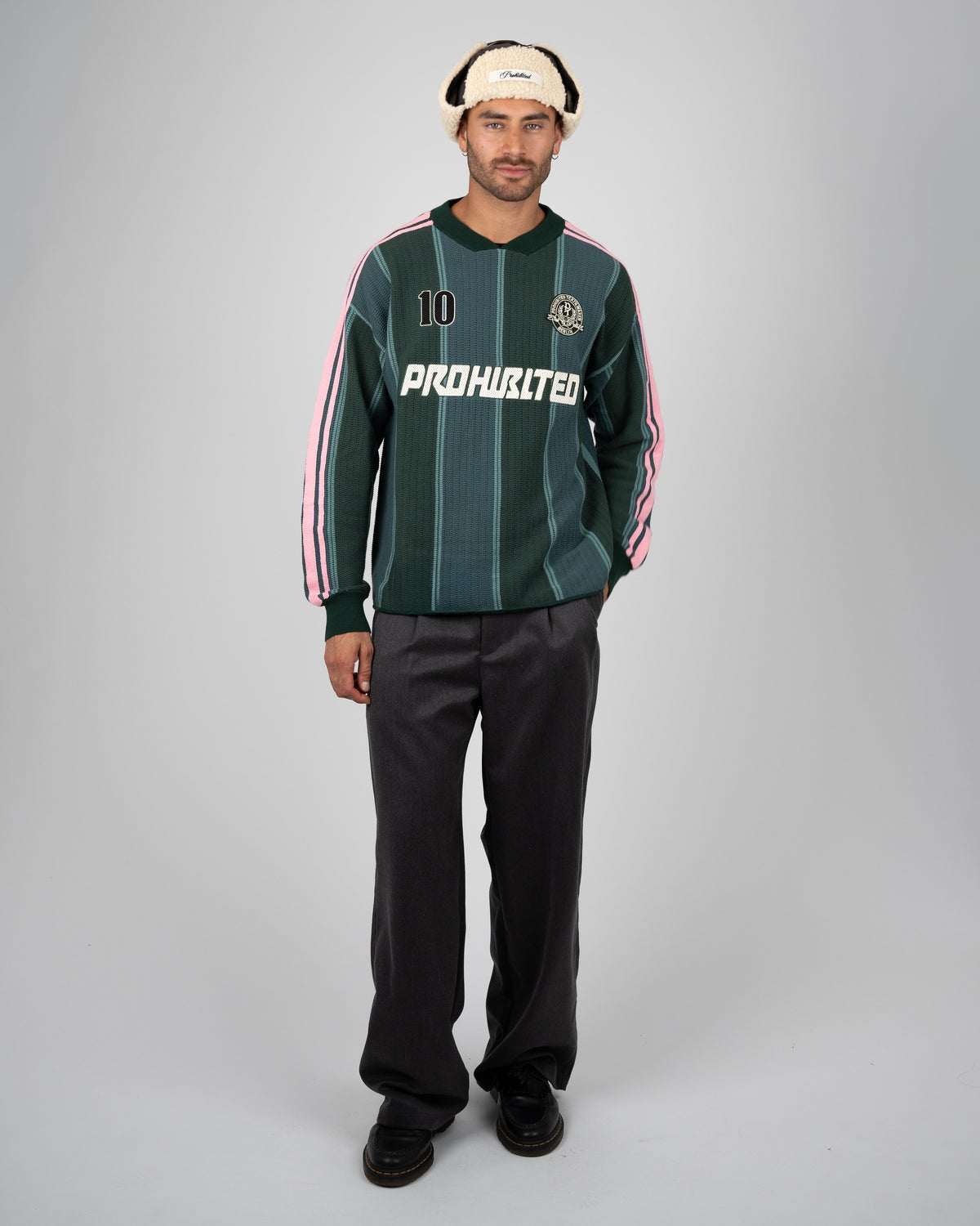 Prohibited: Striped Team Knit Trikot - Green