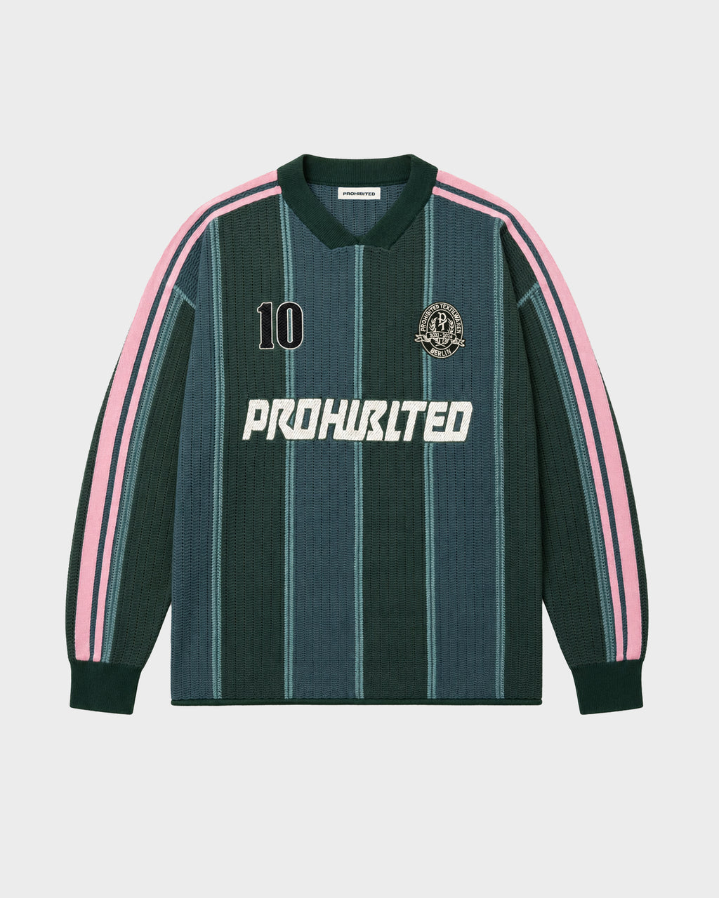 Prohibited: Striped Team Knit Trikot - Green