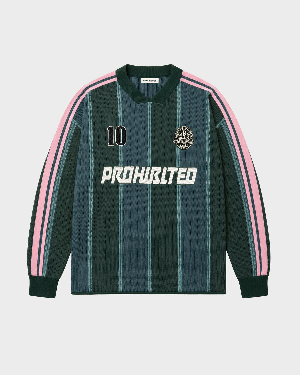 Prohibited: Striped Team Knit Trikot - Green